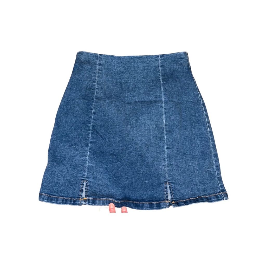 Classic Blue Denim Mini Skirt – Size XS